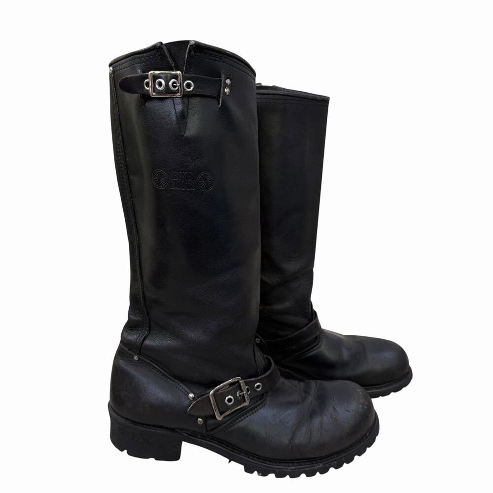 Vintage 70’s Rare ‘Bike Boots’ Black Leather Motorcycle Size 9